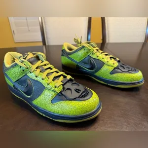 New Nike Dunk Low Retro Halloween Skull Sneaker Shoes Size US 11.5