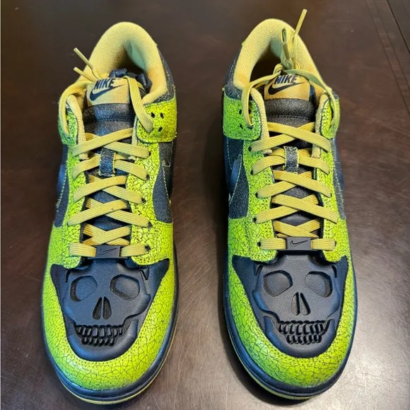 New Nike Dunk Low Retro Halloween Skull Sneaker Shoes Size US 11.5