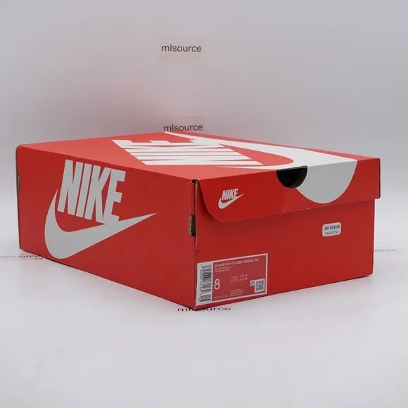 NEW Nike Icon Classic Platform Sandals DH0224-001 Black/White