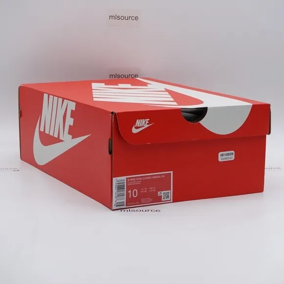 NEW Nike Icon Classic Platform Sandals DH0224-001 Black/White