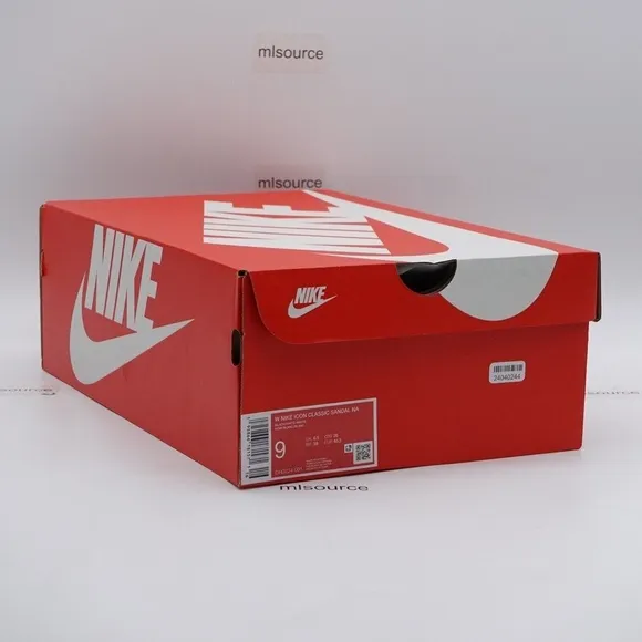 NEW Nike Icon Classic Platform Sandals DH0224-001 Black/White