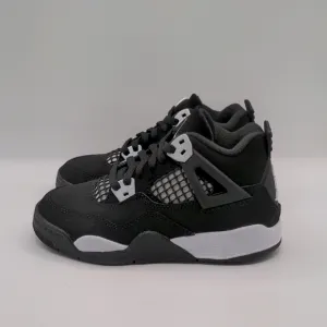 New Nike Little Kids Jordan 4 Retro White Thunder Shoes Sz 11C