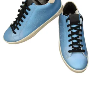 NEW P448 Womens John Low Top Sneaker Tennis Shoe Solaris Blue Leather Size 10.5