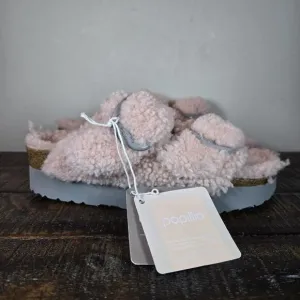NEW Papillio by Birkenstock Arizona Shearling Womens Size 6 Sandals Slipper Pink