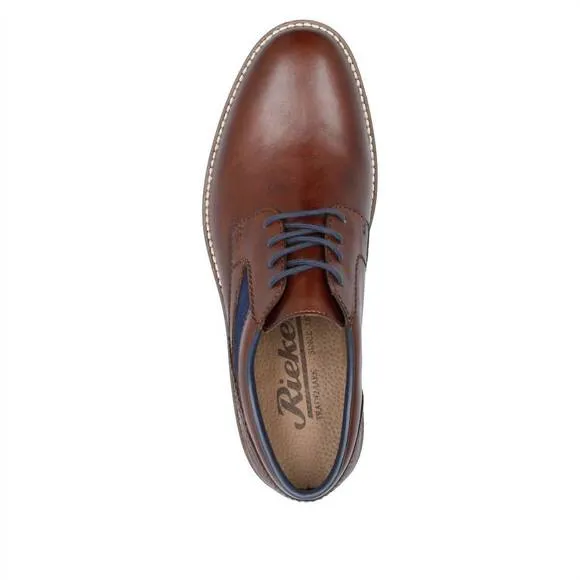 NEW RIEKER men's dimitri lace up leather shoes in brown