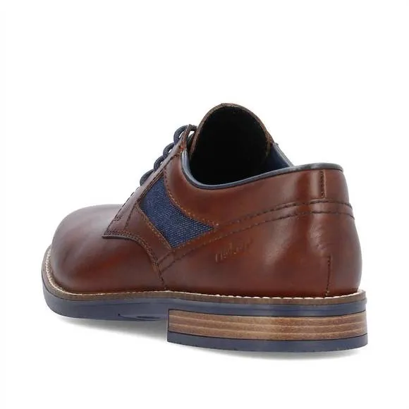 NEW RIEKER men's dimitri lace up leather shoes in brown