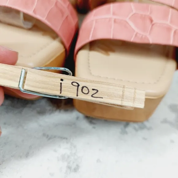 NEW Sam Edelman Rosalind Pink Leather Strappy Platform Block Heel Sandals i902
