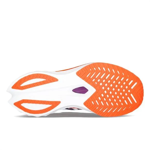 NEW SAUCONY women's endorphin speed 4 shoes in white/orange