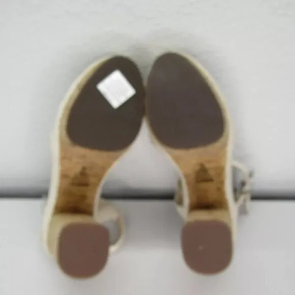 NEW SHUTZ Womens Platform Braided Strap Sandal Adjustable, Leather, Size 5.5