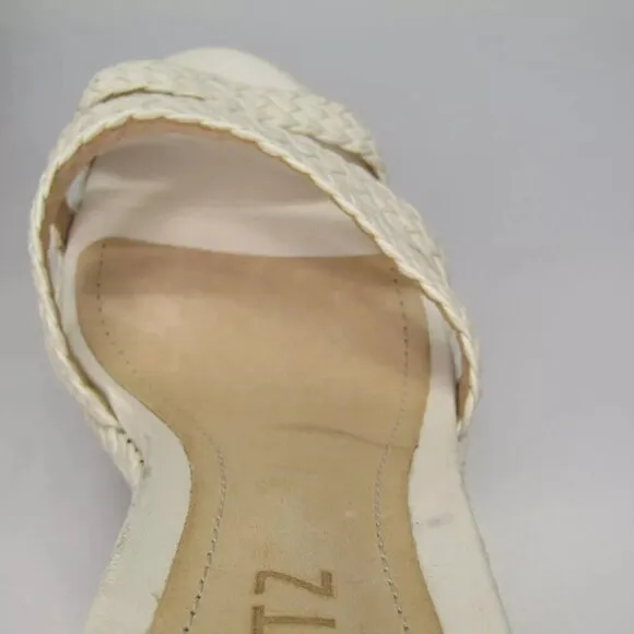 NEW SHUTZ Womens Platform Braided Strap Sandal Adjustable, Leather, Size 5.5