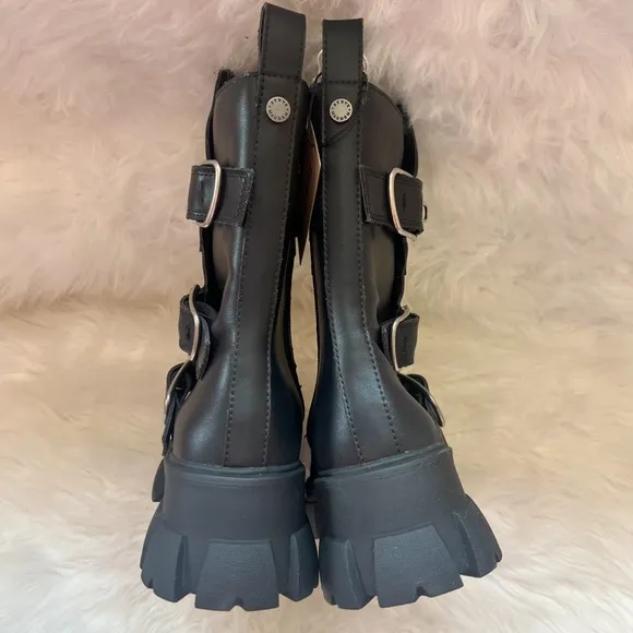 New! STEVE MADDEN Transfixed Moto Combat Boots