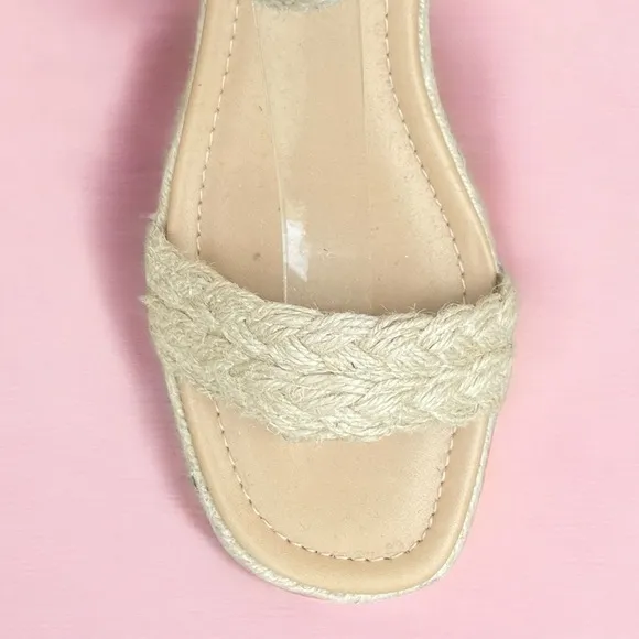 New Straw Style! Soda Shoes Swing Natural Raffia Ankle Strap Platform Wedge Heel