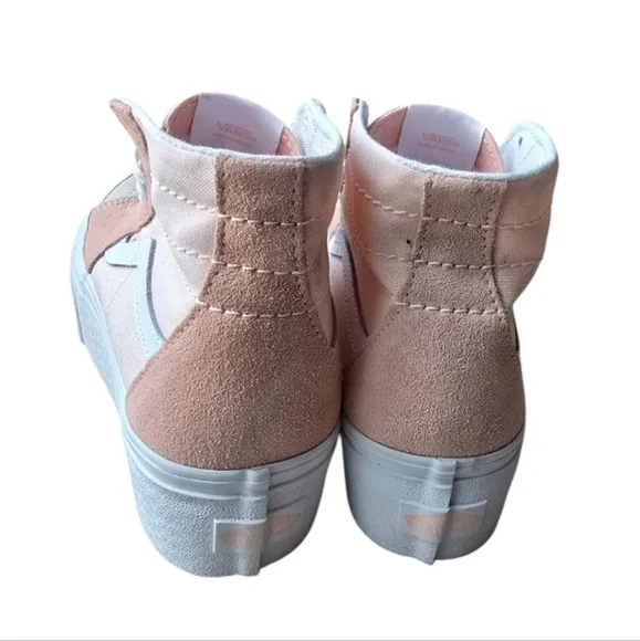 NEW Vans Sk8-Hi Tapered Stackform Peach Color block Platform Shoes