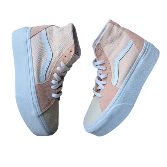 NEW Vans Sk8-Hi Tapered Stackform Peach Color block Platform Shoes