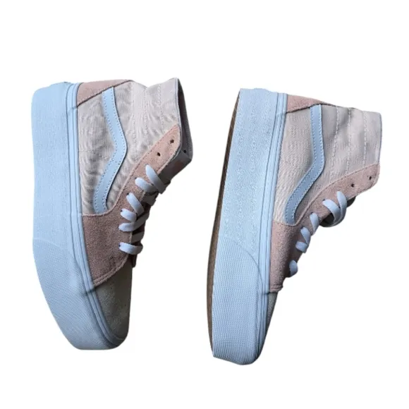NEW Vans Sk8-Hi Tapered Stackform Peach Color block Platform Shoes