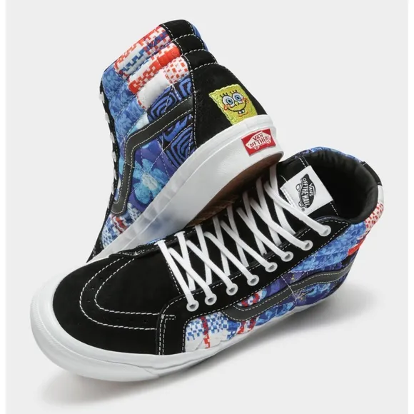 NEW Vans Spongebob Sandy Liang Sk8-Hi 38 DX Shoes Patchwork 7 Men / 8.5 Women