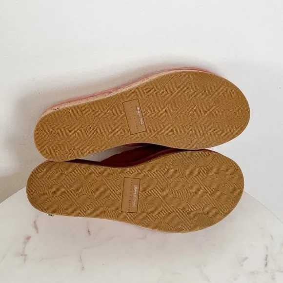 NEW Veronica Beard Geno Cork Platform Wedge Sandals Dragonfruit Pink Size 9