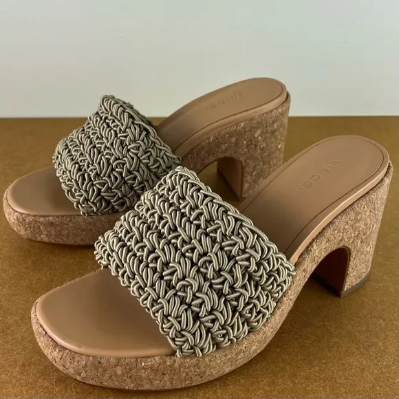 NEW VINCE CROCHET PLATFORM SANDALS