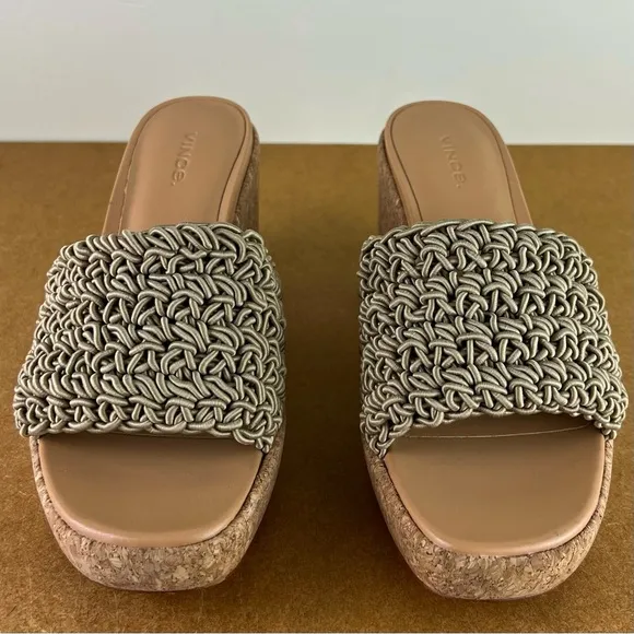 NEW VINCE CROCHET PLATFORM SANDALS