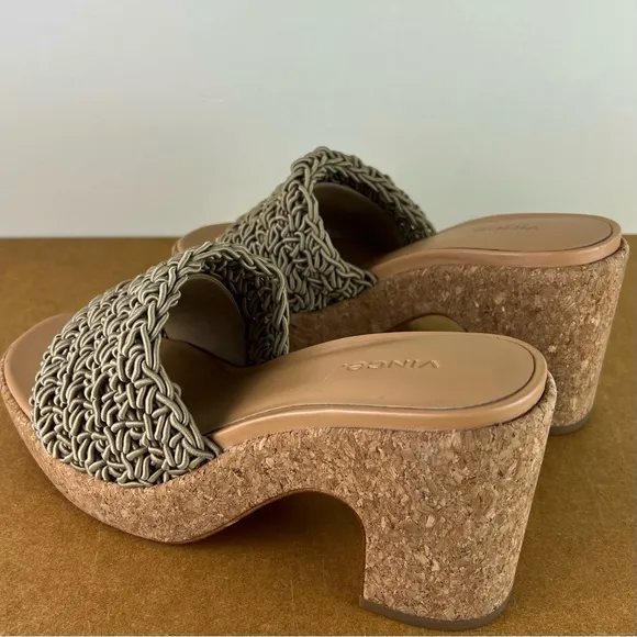 NEW VINCE CROCHET PLATFORM SANDALS