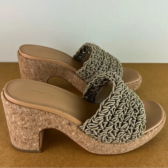 NEW VINCE CROCHET PLATFORM SANDALS