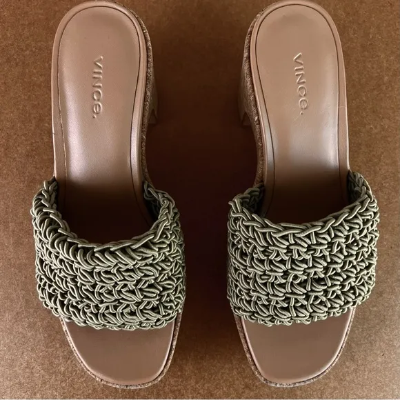 NEW VINCE CROCHET PLATFORM SANDALS