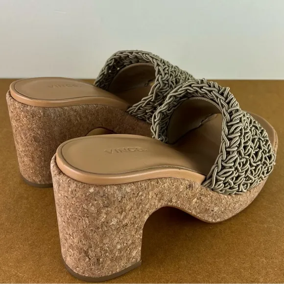 NEW VINCE CROCHET PLATFORM SANDALS