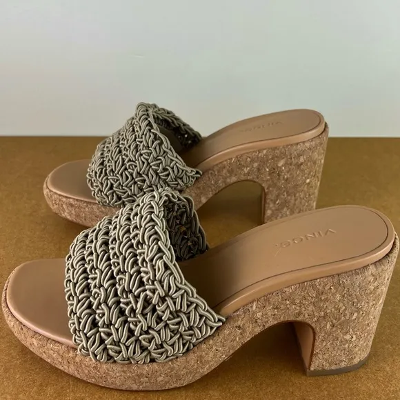 NEW VINCE CROCHET PLATFORM SANDALS