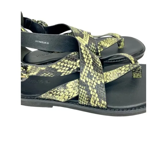 NEW VINCE Morris Boho Chic Leather Strappy Sandals US 7 M EUR 37 Retail $250