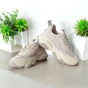 New Without Box  Steve Madden Possession Bone/Khaki Sneaker POSS0351 Women’s 7