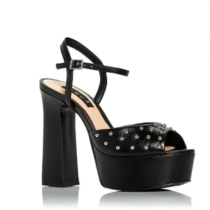 New w/o Box Aqua Cullen Genuine Leather Ankle Strap Platform Studded Sandals