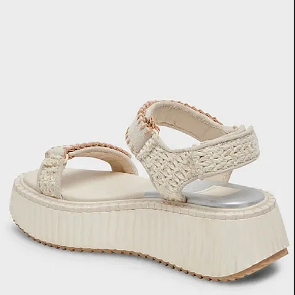 New w/o Box Dolce Vita Debra Leather/Suede Platform Strappy Sandals Size 8.5