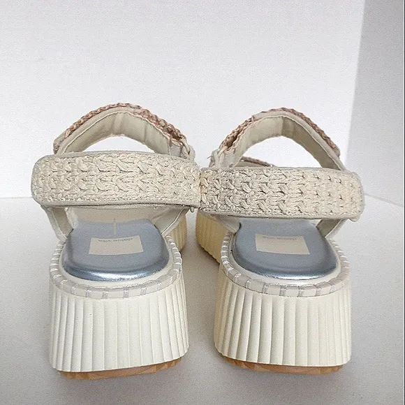 New w/o Box Dolce Vita Debra Leather/Suede Platform Strappy Sandals Size 8.5