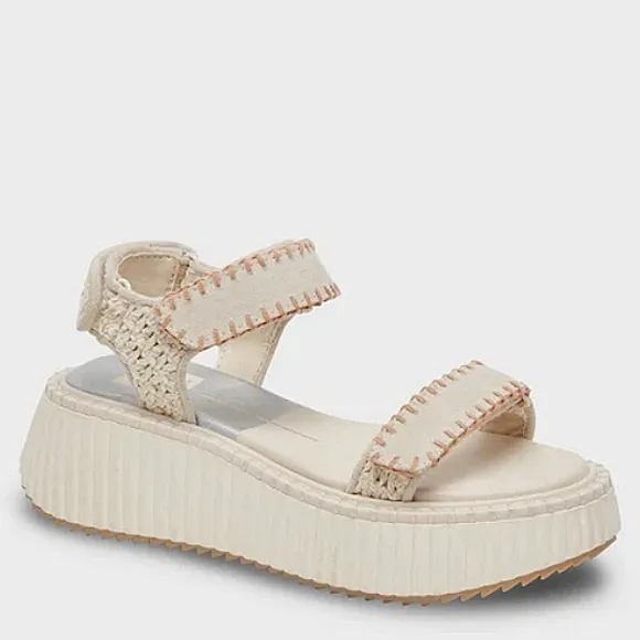 New w/o Box Dolce Vita Debra Leather/Suede Platform Strappy Sandals Size 8.5