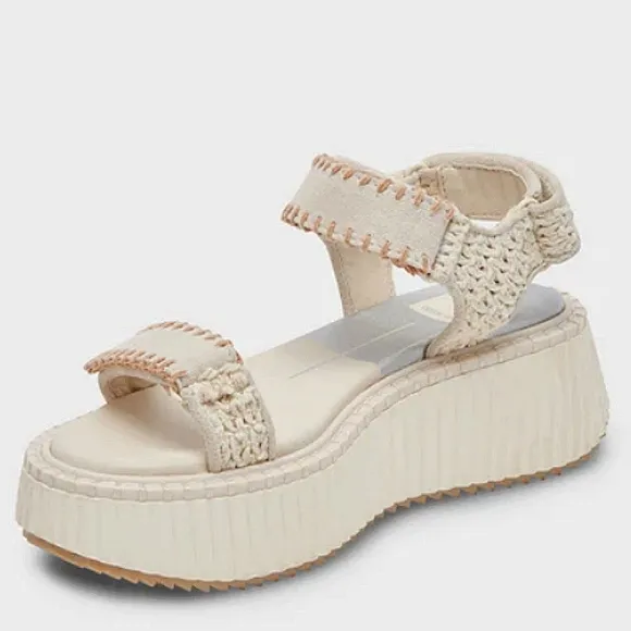 New w/o Box Dolce Vita Debra Leather/Suede Platform Strappy Sandals Size 8.5