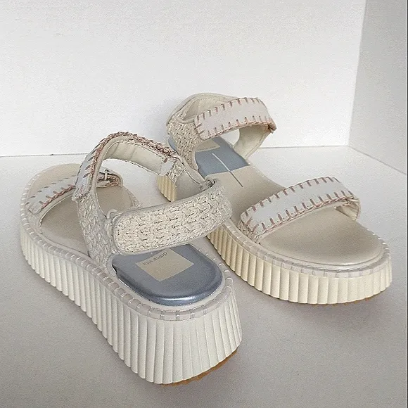 New w/o Box Dolce Vita Debra Leather/Suede Platform Strappy Sandals Size 8.5