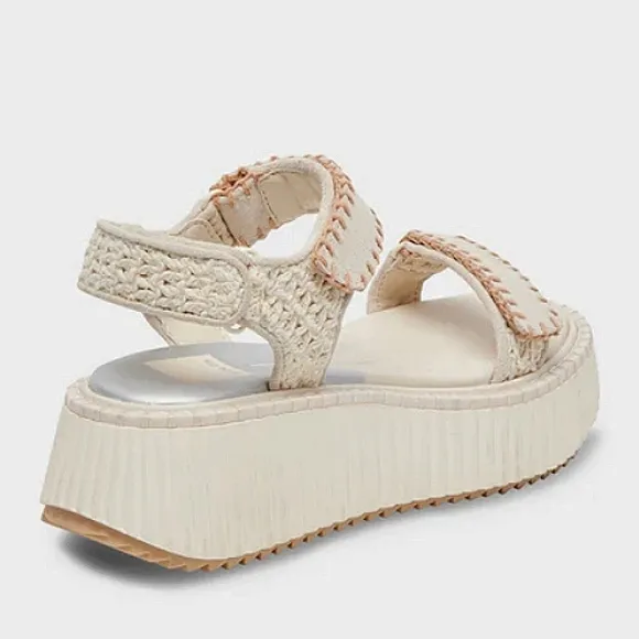 New w/o Box Dolce Vita Debra Leather/Suede Platform Strappy Sandals Size 8.5
