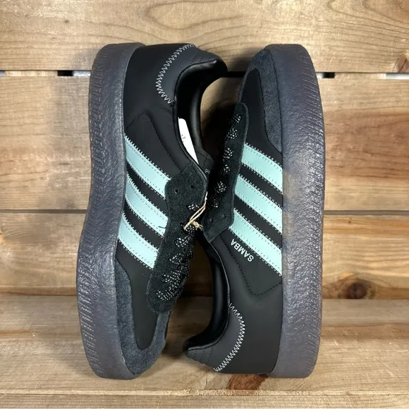 NEW Womens Multiple Sizes - Adidas Sambae “Core Black Haze Green” Shoes IE9110