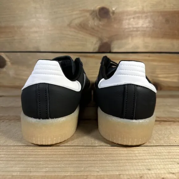 NEW Womens Size 10 - Adidas Sambae “Black White Gum” Lifestyle Sneakers ID0436