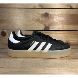NEW Womens Size 10 - Adidas Sambae “Black White Gum” Lifestyle Sneakers ID0436