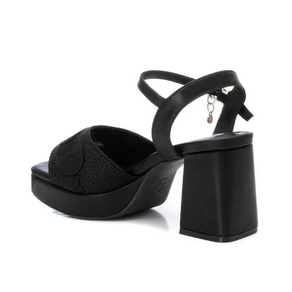 NEW XTI women's heeled platform sandals in black