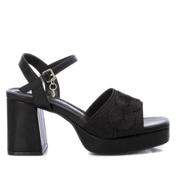 NEW XTI women's heeled platform sandals in black