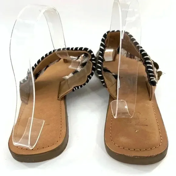 New Z&amp;L womens sandals size 40 brown black white boho festival