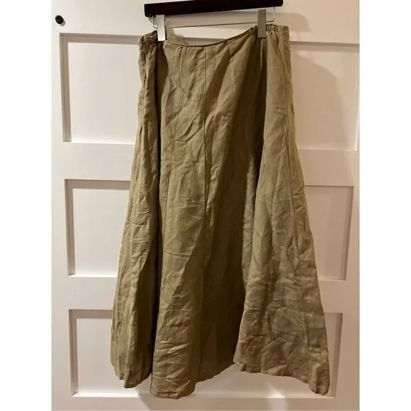 New Vintage Appraisal Plus Kahki a-line Maxi skirt 16W new old stock