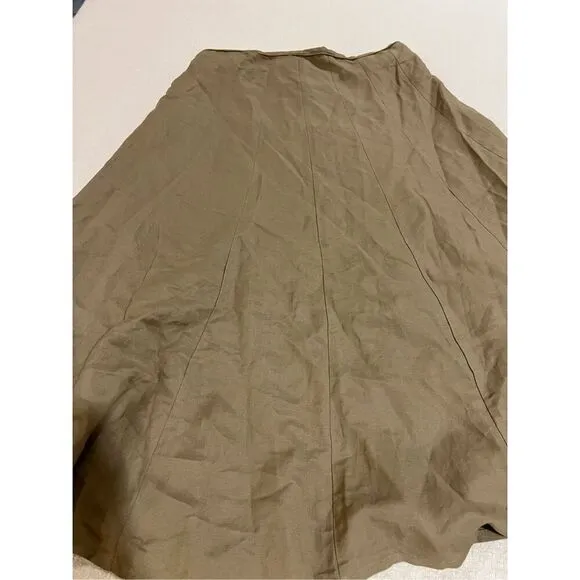 New Vintage Appraisal Plus Kahki a-line Maxi skirt 16W new old stock