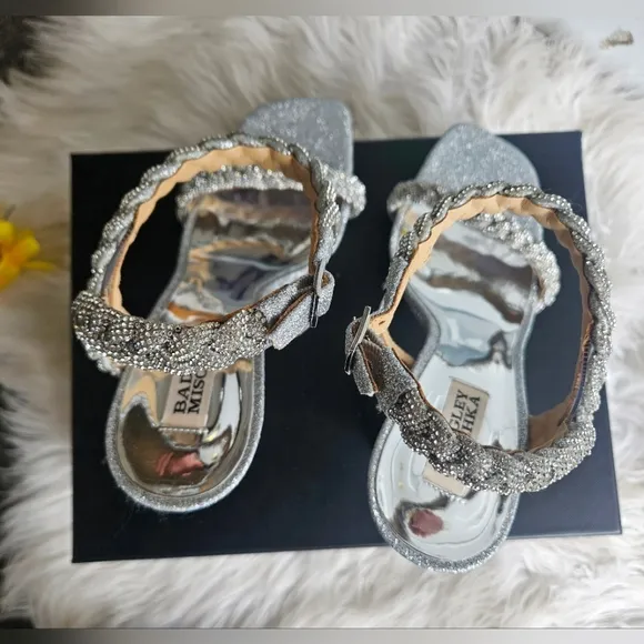 NIB* Badgley Mischka 'Fennel' Braided Spool Heel, Size 8.5