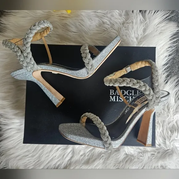 NIB* Badgley Mischka 'Fennel' Braided Spool Heel, Size 8.5