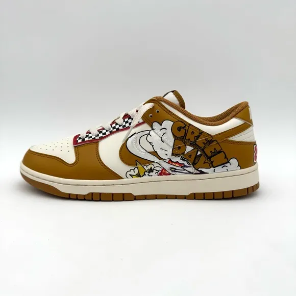 NIB NWT New Nike Dunk Low Retro Men's 10.5 Custom Green Day Dookie Shoes Kicks