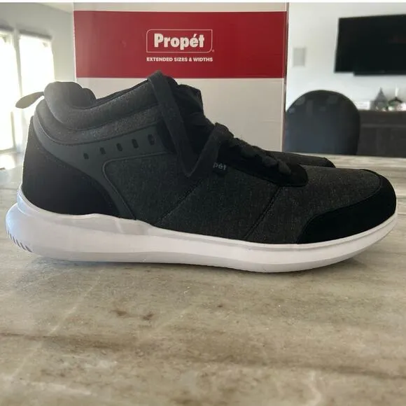 NIB Propet Viator Hi Men's Walking Shoes, Black/Gray/White, Size 14