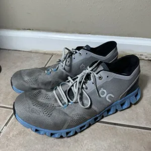 NICE ON Cloud X 2 Men's 9 Alloy Grey Niagara Blue Running Shoes 40.99038